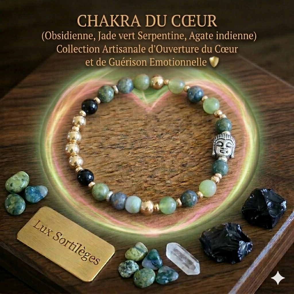 Bracelet Chakra du Cœur - Lux Sortilèges