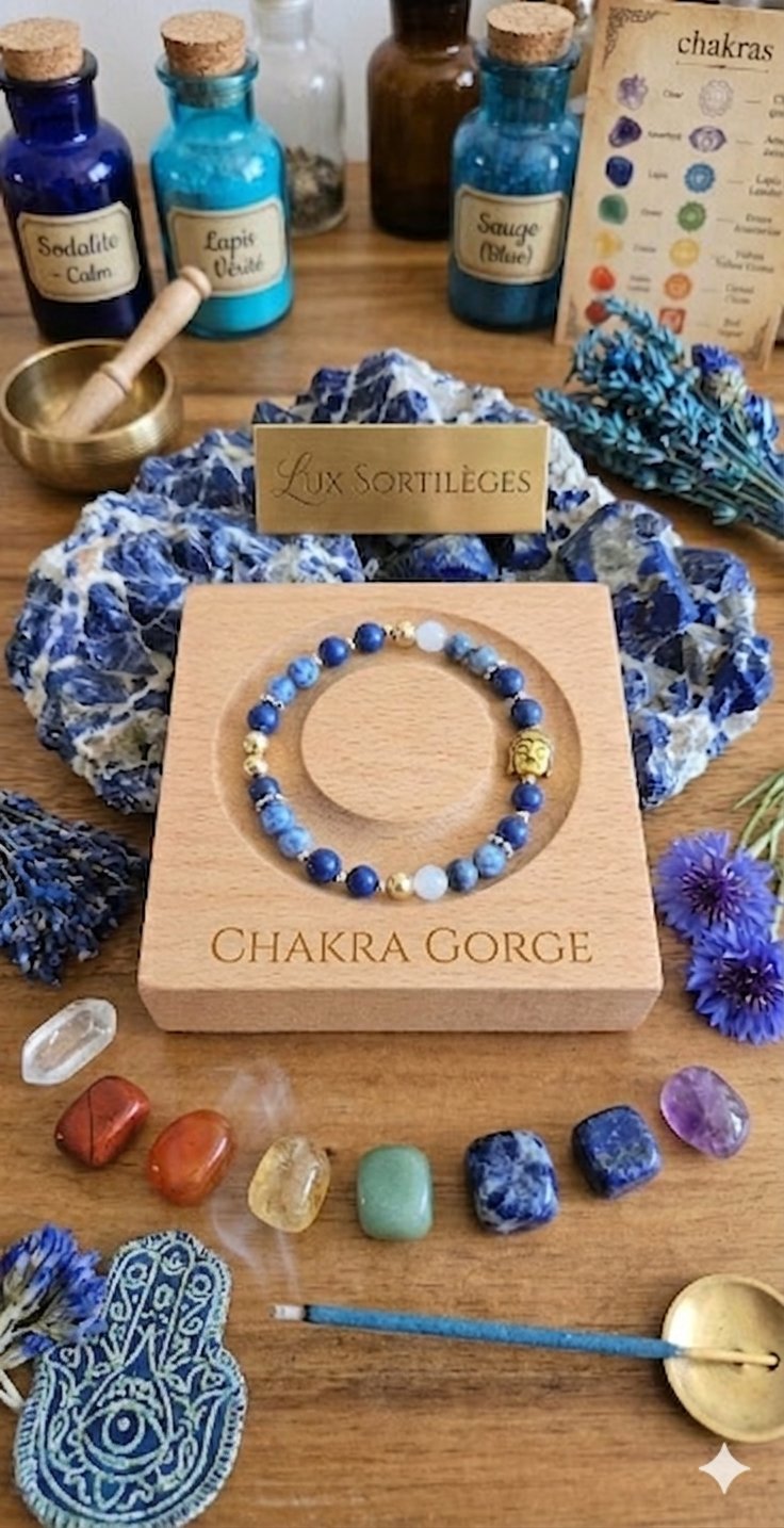 Bracelet Chakra Gorge : L'Essence de la Voix Authentique